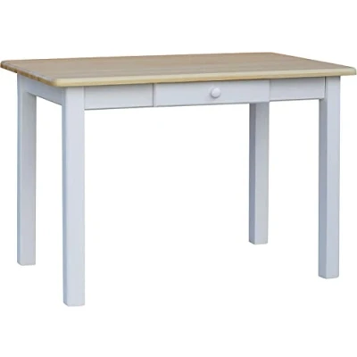 Imagen de k koma Mesa de comedor cocina pino, maciza con cajón, fabricante madera pino barnizada (60 x 90)