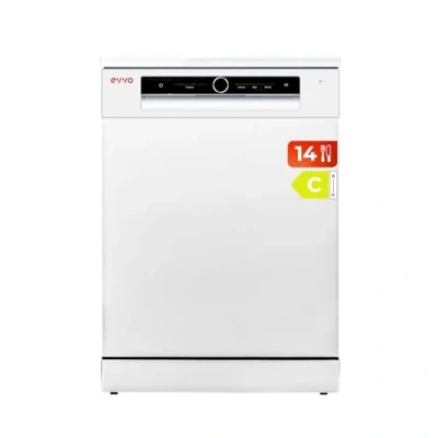 Imagen de EVVO Lavavajillas 60 cm, Capacidad para 14 Cubiertos y Con Tercera Bandeja, Eficiencia C, 8 Programas Incluye, Lavado Rápido 30 min, Inteligente, Apertura Automática, Modelo: D4 Blanco