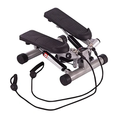 Imagen de Ultrasport Máquina de step Swing stepper con cintas entrenamiento / aparato resistencia regulable y consola inalámbrica Up Down para principiantes usuarios