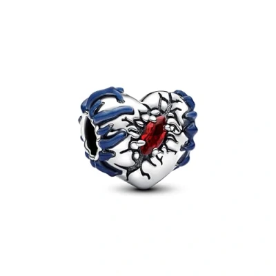 Imagen de PANDORA Stranger Things 793565C01 Colgante de corazón Plata ley con Cristal artificial, compatible pulseras Moments, Rot, ley, artificial.