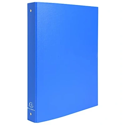 Imagen de Carpeta de 4 anillas 30mm redondas exacompta din a4 carton forrado azul claro