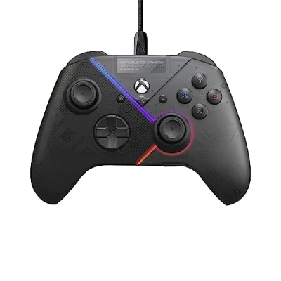 Imagen de ASUS ROG Raikiri Mando con licencia oficial Xbox, botones y gatillos configurables, 2 traseros, joystick ajustable, ESS DAC, compatible PC, Xbox Ally