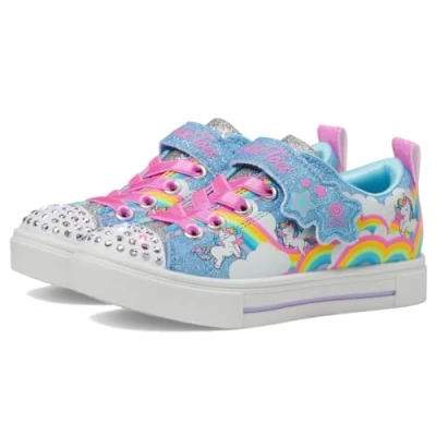 Imagen de Skechers Twinkle Toes, Zapatillas, Blue Synthetic/Multi Trim, 21 EU
