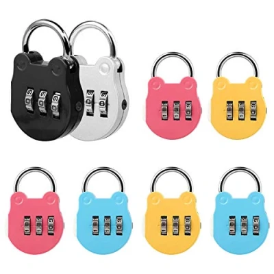 Imagen de Jubaopen 8pcs Equipaje Locks Seguridad Candado de Viaje, Cerradura Combinación Candados para Equipaje, Codigo 3 Digitos Pequeños Maletas Gabinete 5 colores