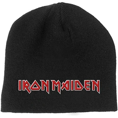 Imagen de Iron Maiden Gorro Oficial de Punto Tipo Beanie Con Logo Bordado Negro