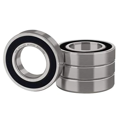 Imagen de XiKe 4 piezas 6210 2RS Rodamiento de bolas 50x90x20mm Acero al cromo y doble junta goma Pre lubricados, 6210RS Rodamientos rígidos a con juntas