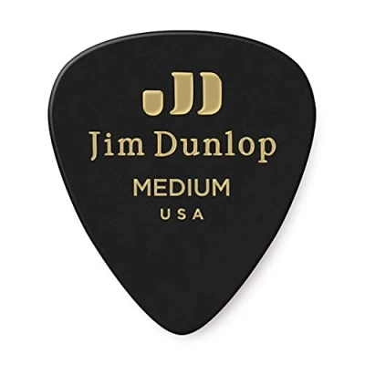 Imagen de JIM DUNLOP Púas Genuine Celluloid Classic, Saco de 72, Negro, Medium