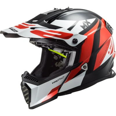 Imagen de LS2, Casco cross moto Fast evo mini strike blackWhite red, YS,S