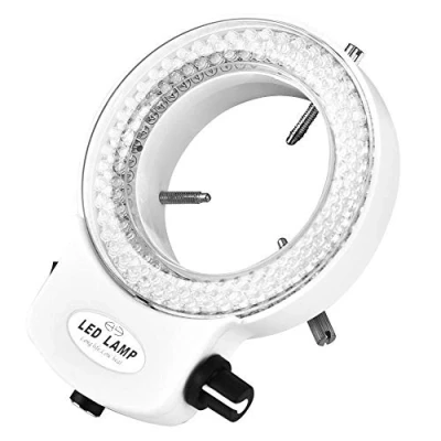 Imagen de Lámpara LED de luz anillo 140 piezas para microscopio estéreo, cámara 144 perlas Fuente Brillo ajustable, LED(Blanco)