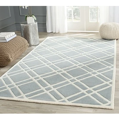 Imagen de Safavieh Alfombra Rectangular contemporánea para Interiores y Interiores, colección Abstracta, ABT141, en Gris Negro, 122 x 183 cm, Sala de Estar, Dormitorio o Cualquier Espacio Interior