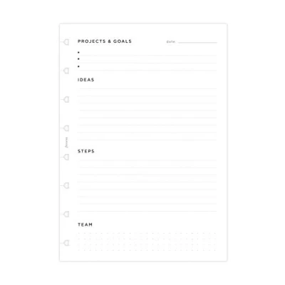 Imagen de Filofax Recambio recargable para cuaderno A5 de gestión proyectos, 152032