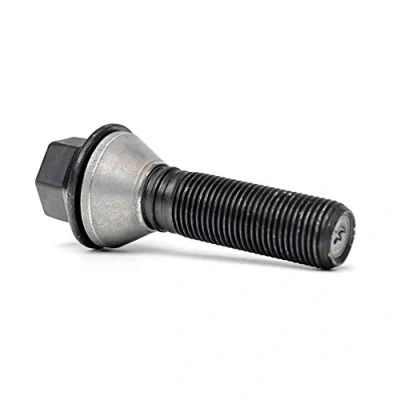 Imagen de H&amp;R Tornillo de Rueda Cónico con asiento móvil M14x1.25 Longitud 48mm Negro (pe. compatible BMW)