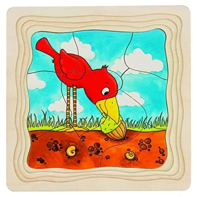 Imagen de GOKI Puzzles de maderaPuzzles maderaGOKIPuzzle Capas, el arból, Multicolor (1)