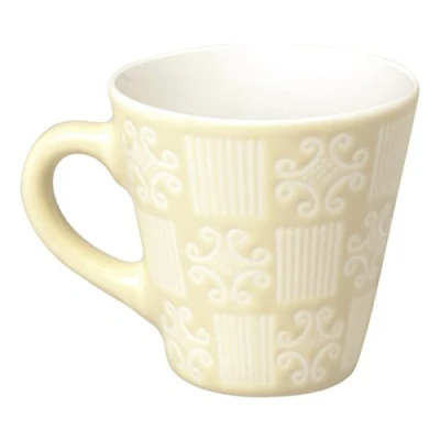 Imagen de Excelsa etnika Taza Café 90 ml, Porcelana, Crema, 6.2 x 6 cm