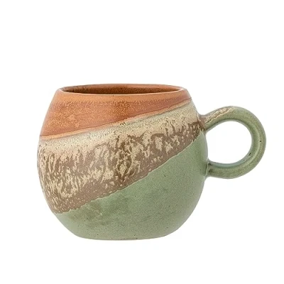Imagen de Bloomngville Paula 82058578 Taza (gres, 8 x 9 cm, 265 ml), color verde