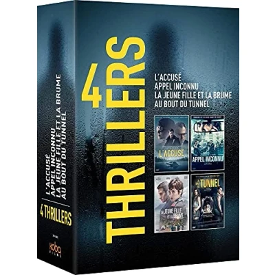 Imagen de 4 Thrillers : L&#039;Accusé + Appel inconnu la Jeune fille et brume Au bout du tunnel [Francia] [Blu ray]