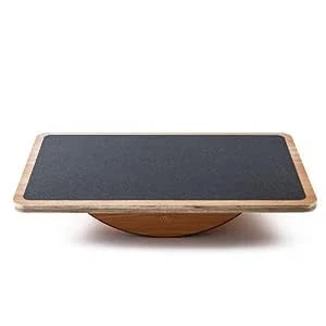 Imagen de StrongTek tabla de equilibrio profesional madera, mecedora, accesorio escritorio pie madera 17.5 pulgadas, tablas oscilación oficina..., XL