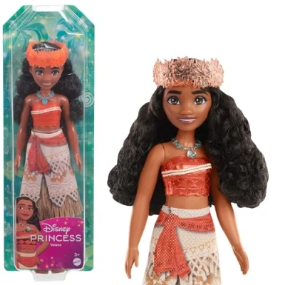 Imagen de Mattel hpg68, Princess Disney Muñecas, Color multicolor vaiana con corona de flores (HPG68)