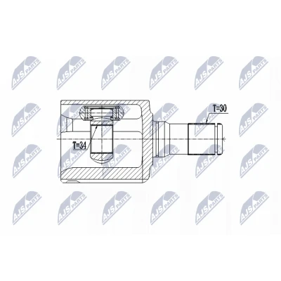 Imagen de NTY NPW CH 043 Junta Homocinética Transmisión automática Eje delantero, izquierda