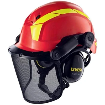 Imagen de Uvex Pheos Forestry Casco Forestal con protección auditiva y Facial SNR: 30 dB Color: Rojo