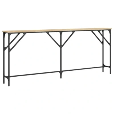 Imagen de vidaXL Mesa Consola, de Sofá, Mesita Auxiliar, Decorativa para Salón Pasillo Recibidor Entrada, Madera Ingeniería Roble Sonoma