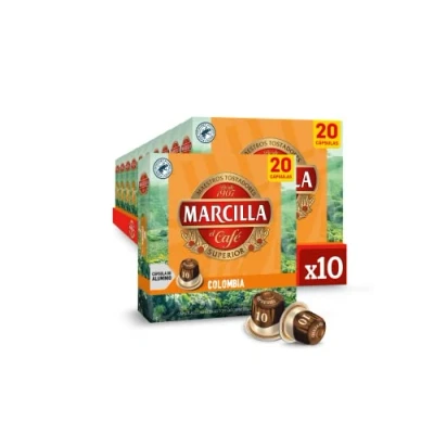 Imagen de Marcilla Cápsulas de Café Colombia Intensidad 10 200 Compatibles Nespresso (R)* Amazon Exclusive