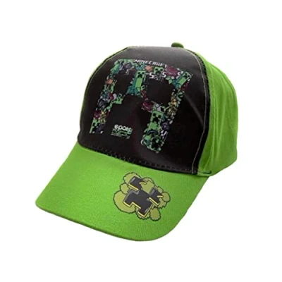 Imagen de Minecraft Gorra de béisbol (AS3, Numeric, Numeric_56, verde), multicolor