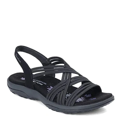 Imagen de Skechers Sandalias Reggae Slim Simply Stretch para mujer, Negro , 9 Wide