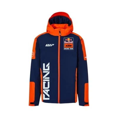 Imagen de Red Bull KTM Replica Team Chaqueta de Invierno Merchandising Oficial, Logos Carreras, Estampado Dinámico, Aislamiento Alto Rendimiento Hombres L Azul/Naranja