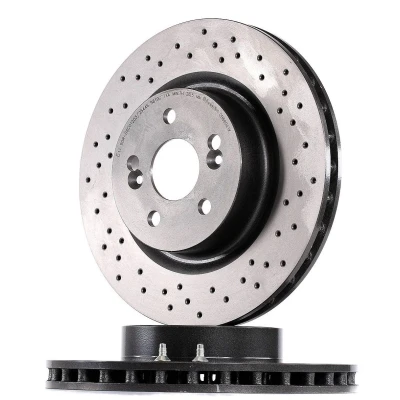 Imagen de BREMBO XTRA LINE 09.8904.1X Disco de freno 312 28 5 perforado/ventil. int. revestido altamente carbonizado con tornillos RENAULT: MEGANE 2, CLIO 3