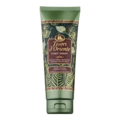 Imagen de Tesori d&#039;Oriente Crema de ducha Forest Therapy con notas florales nenúfar blanco y madera Hinoki, limpia suavemente la piel, aporta relajación bienestar, 250 ml