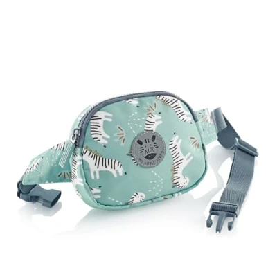 Imagen de Miquelrius Riñonera Infantil con un Compartimento, Cierre Cremallera de plástico Resistente, Cinta Ajustable, Clic, pequeña 150 x 120 30 mm, Cebra