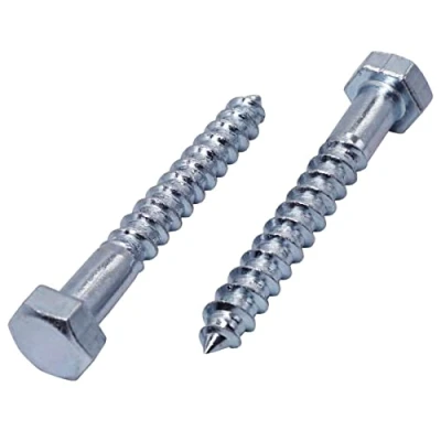 Imagen de 40 tornillos hexagonales para madera DIN 571 de acero chapado en zinc, M8 x 60 mm, tornillo hexagonal, pernos retención, cabeza tirafondos (40, mm)