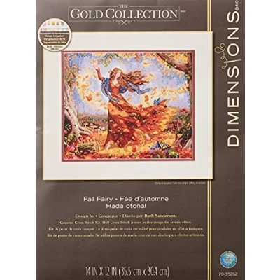Imagen de Dimensions Fata Autunno Collezione Gold contato Punto Croce Kit 14 X 12 Count
