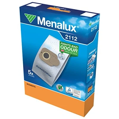 Imagen de Menalux 2112 Pack de 5 bolsas sintéticas y 1 filtro para aspiradoras Rowenta Compact Power, Silence Force 4A, 4A+, X Trem Power