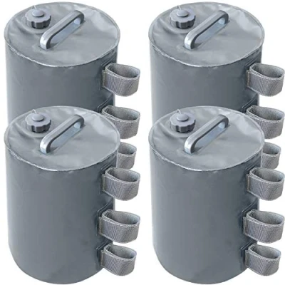 Imagen de ABCCANOPY Juego de 4 pies para cenador, rellenables con Agua, Pesos cenadores, Tiendas jardín, Carpas Fiesta, Gris, Bolsa Agua 01