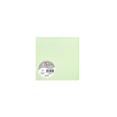 Imagen de Clairefontaine 1840C Un paquet de 25 cartes Pollen 13,5x13,5 cm 210g, Vert