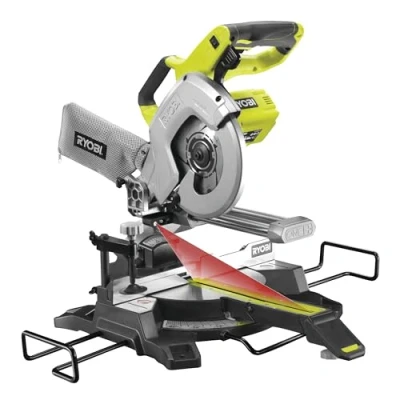 Imagen de RYOBI Ingletadora Radial a Batería 18V ONE+ 216 mm Capacidad 70 x 270 90 Guía Láser Entregada con 1 Hoja de 48 Dientes, Bolsa Polvo (sin Cargador ni Batería) R18MS216 0
