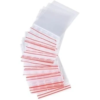 Imagen de Pakico 100 bolsas de plástico con cremallera 5 x 7 cm embalaje equipaje ropa cierre a presión resellables