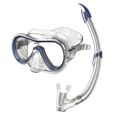 Imagen de SEAC Set Giglio Valve, de Snorkel con máscara subacuática y Tubo válvula para la Purga Agua Adultos