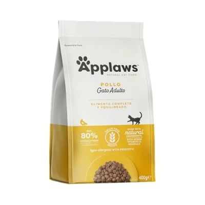 Imagen de Applaws Alimento Seco Completo para Gatos Adultos, sin Cereales de Pollo 400g Bolsa Resellable