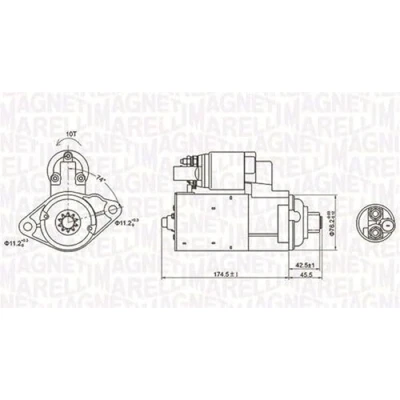 Imagen de MAGNETI MARELLI 063721409010 Motor de arranque 12 1,1 10 SEAT: Leon II Hatchback, Altea, AUDI: A3 Sportback, Cabrio
