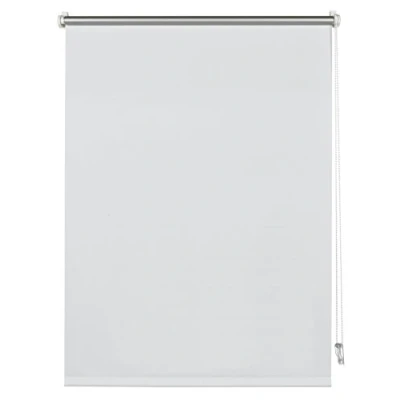 Imagen de Deco Company Estor enrollable con respaldo térmico para sujeción, Máxima reflexión de la luz, Ahorro energía, Opaco, Todas las piezas montaje incluidas, Blanco, 50 x 150 cm (An Al)