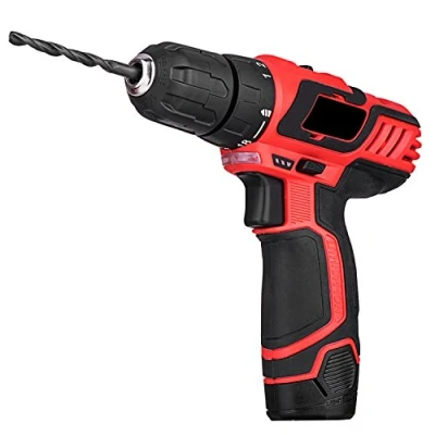 Imagen de Taladro atornillador profesional con batería, 12 V, juego de destornilladores 77 accesorios, par torsión 28 Nm, 2 marchas