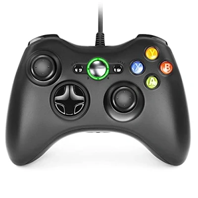 Imagen de Dhaose Xbox 360 Mando de Gamepad, PC, Controlador USB con Vibración, Gamepad para Windows XP/7/8/10