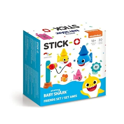 Imagen de Stick O Bloques de construcción magnéticos para Niños a Partir 1 años Juguetes educativos con imán Baby Shark Friends Set niñas Montessori 30 Piezas