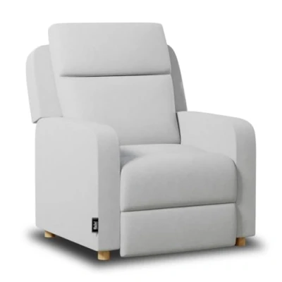 Imagen de Nalui Sillón Relax Reclinable One Fabric (77x87x95cm) con Apertura Push Manual y Estructura Reforzada. para el Salón Tapizado en Tela Reclinación 160º Gris Claro
