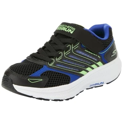 Imagen de Skechers Boys, Zapatillas, Black Synthetic/Textile/Blue &amp; Lime Trim, 28 EU