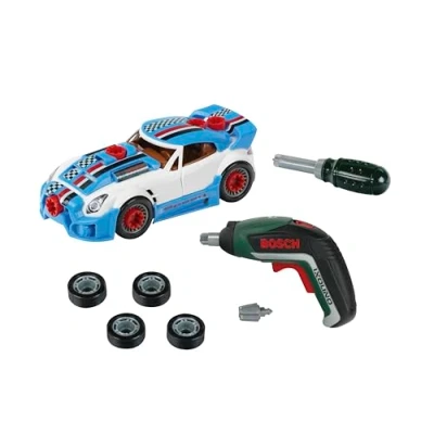 Imagen de Theo Klein 8630 Set de tuneado, Coche Desmontable con Accesorios Destornillador eléctrico a Pilas, Medidas del Embalaje 30 cm x 6.5 25 cm, Juguete para niños Partir 3 años