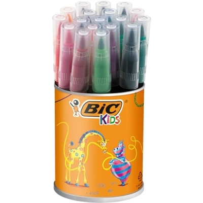 Imagen de BIC Kids Visaquarelle Rotuladores de Colores Punta Pincel para Niños a Partir 3 años Pote 18